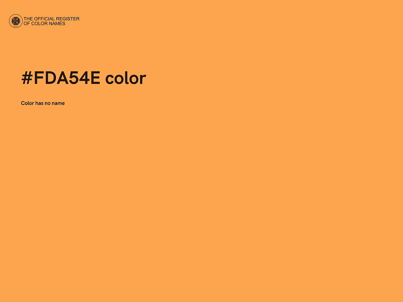 #FDA54E color image