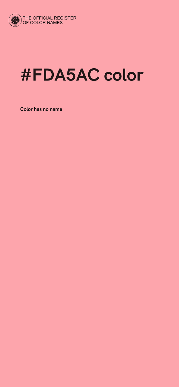 #FDA5AC color image