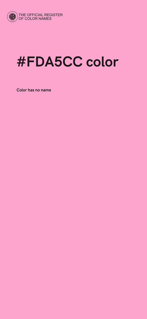 #FDA5CC color image