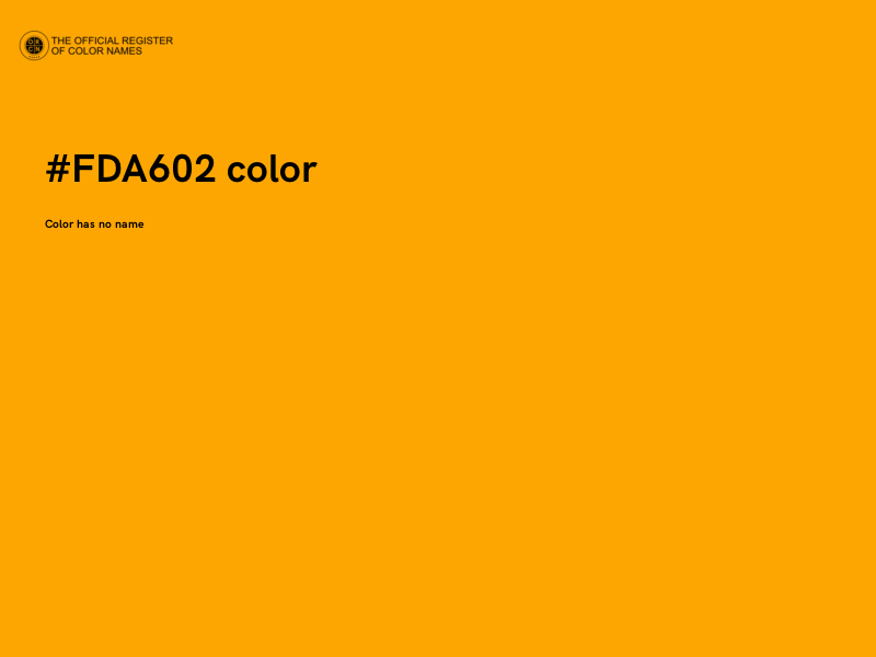 #FDA602 color image