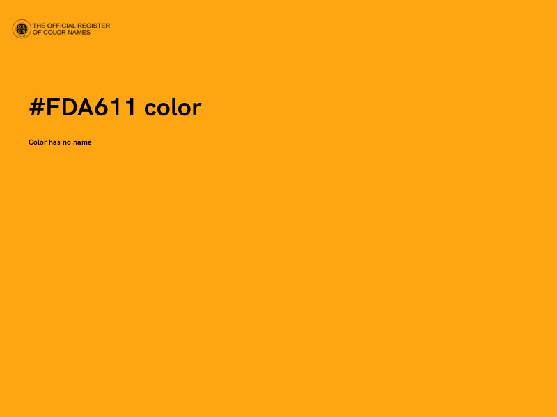 #FDA611 color image