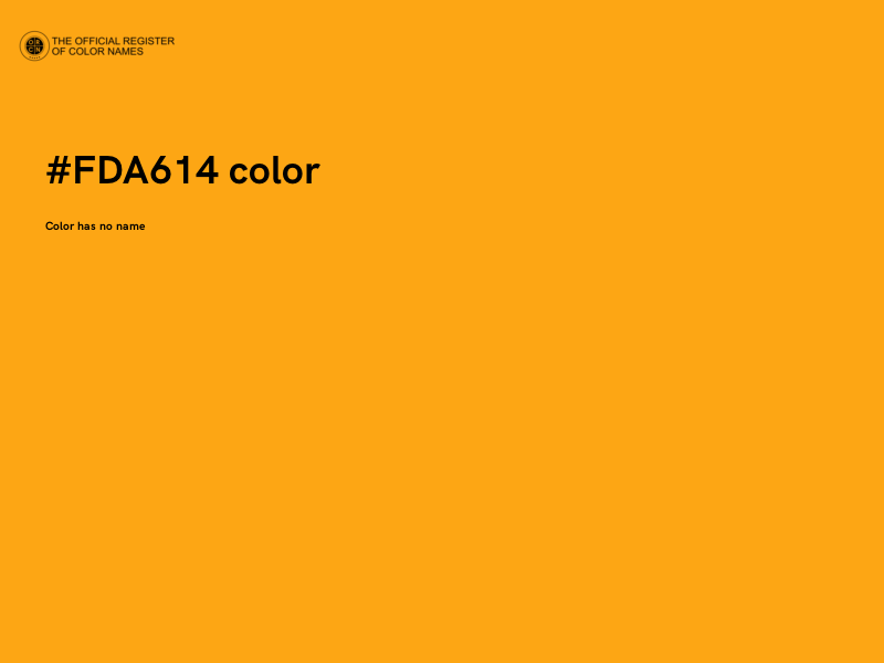 #FDA614 color image