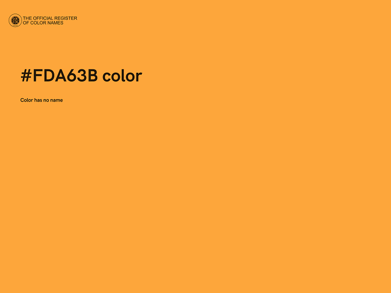 #FDA63B color image