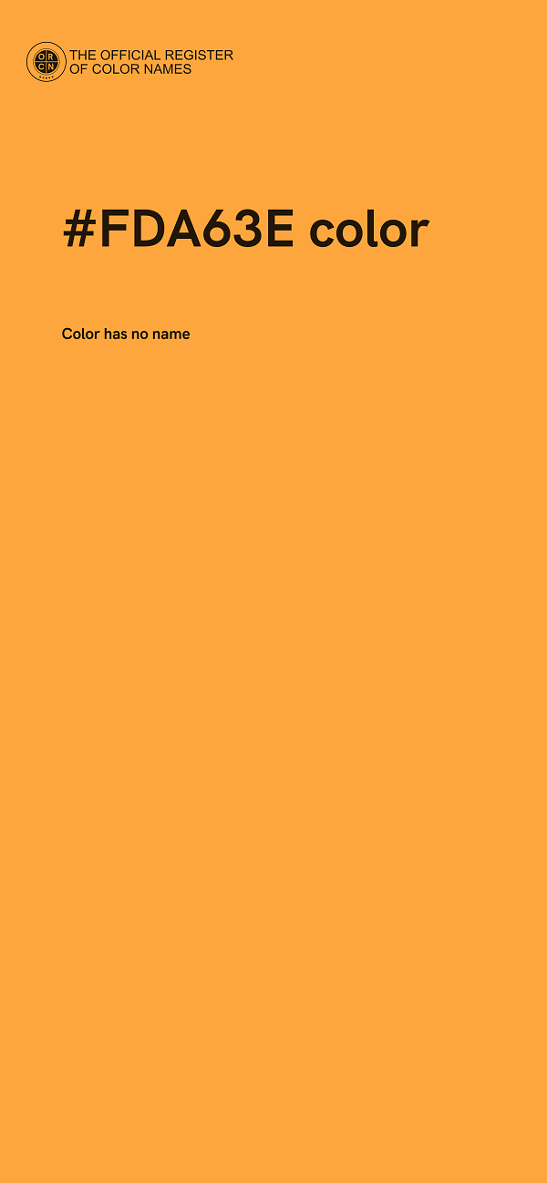 #FDA63E color image