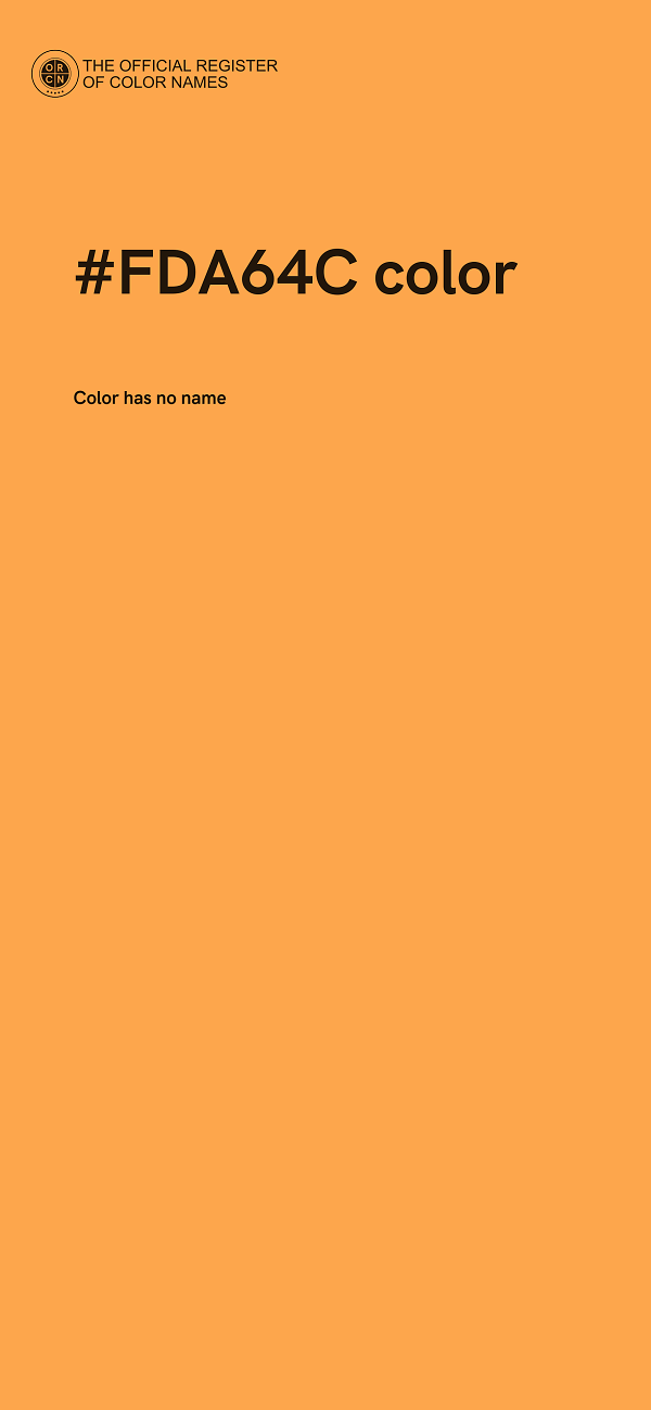 #FDA64C color image