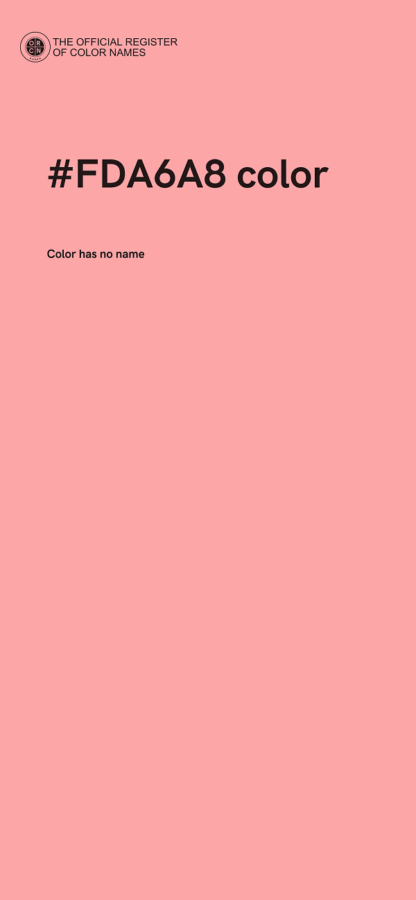 #FDA6A8 color image