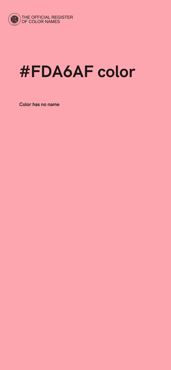 #FDA6AF color image