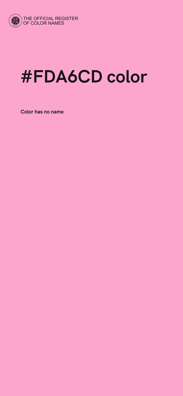 #FDA6CD color image