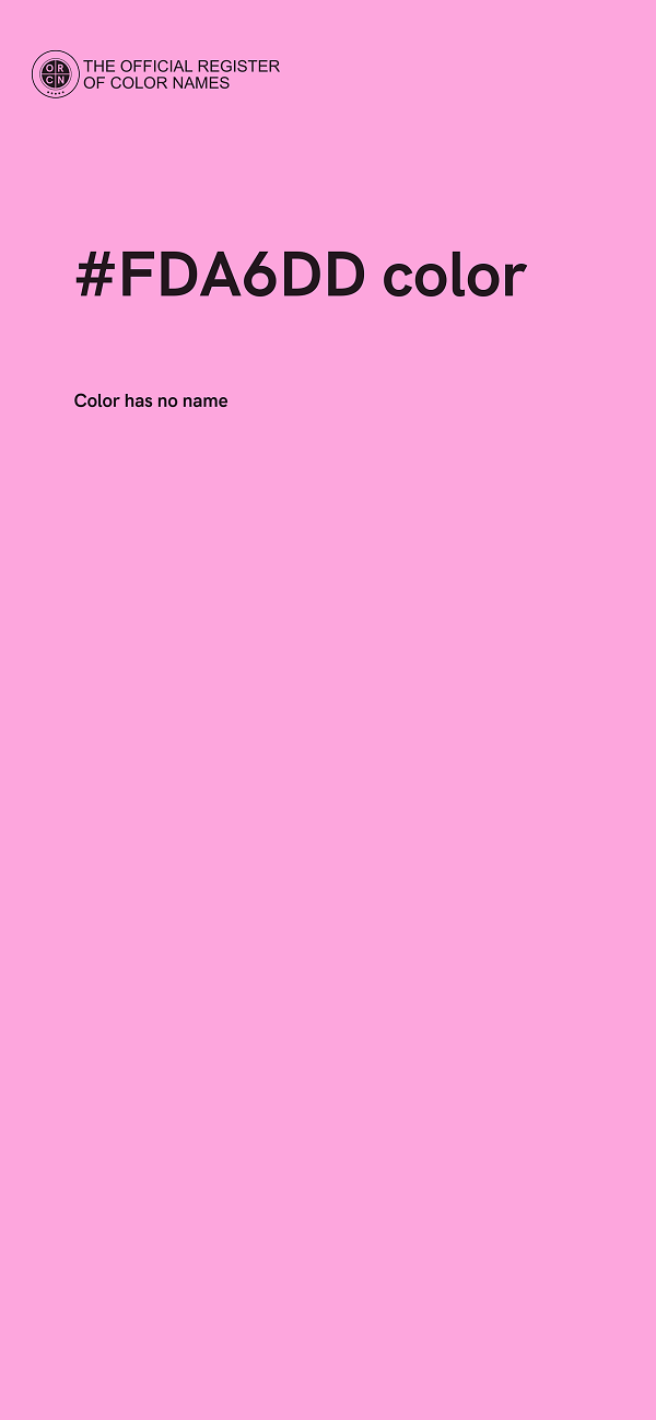 #FDA6DD color image