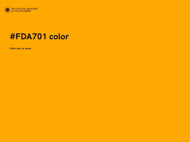 #FDA701 color image