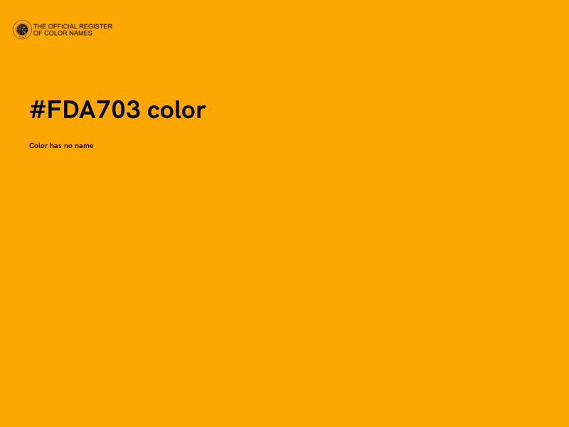 #FDA703 color image