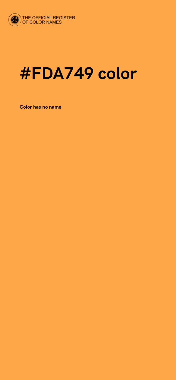 #FDA749 color image