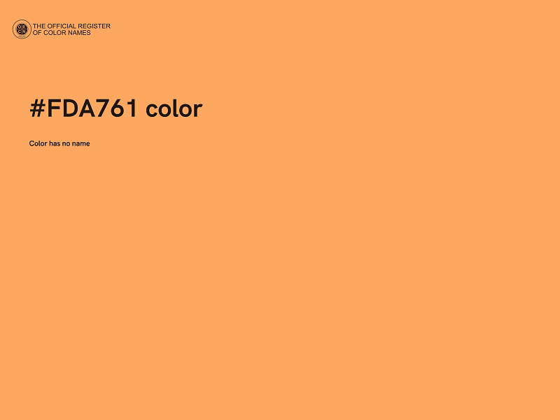 #FDA761 color image