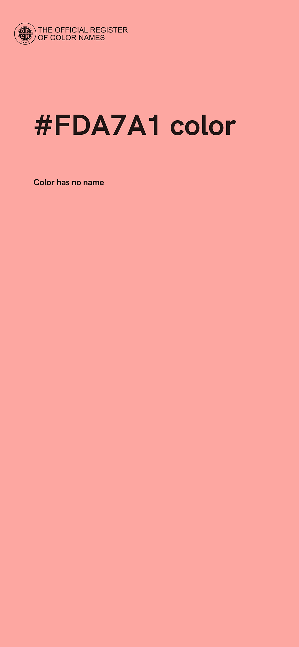 #FDA7A1 color image