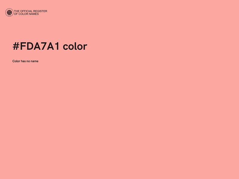 #FDA7A1 color image