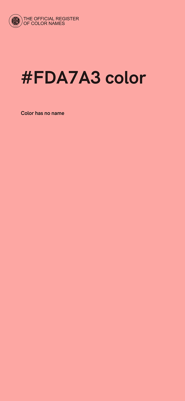 #FDA7A3 color image