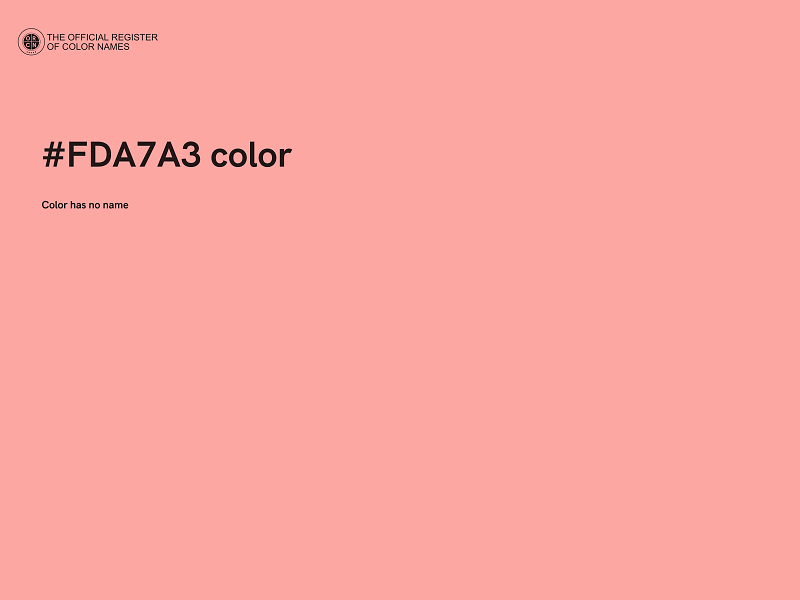 #FDA7A3 color image