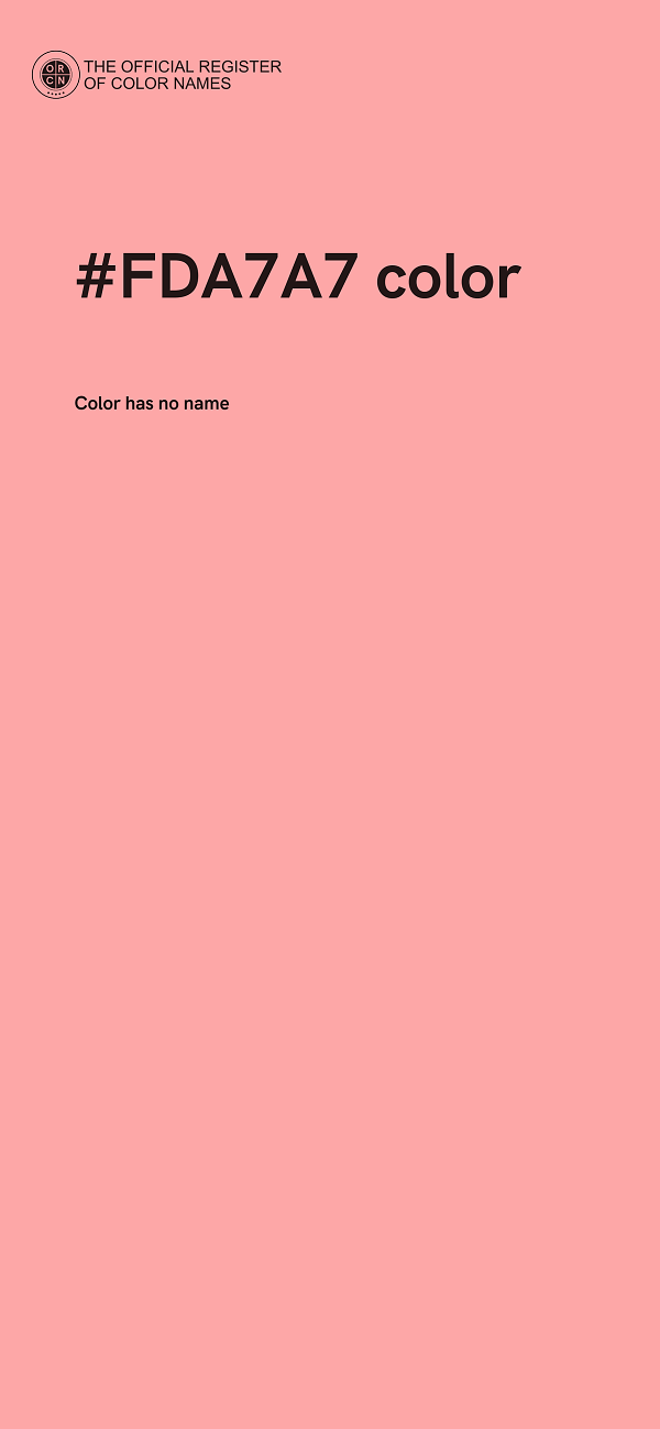 #FDA7A7 color image