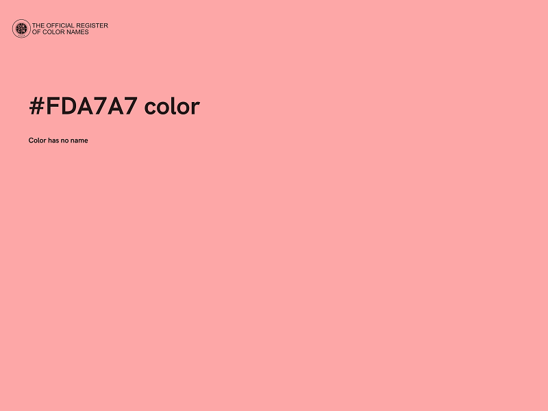 #FDA7A7 color image