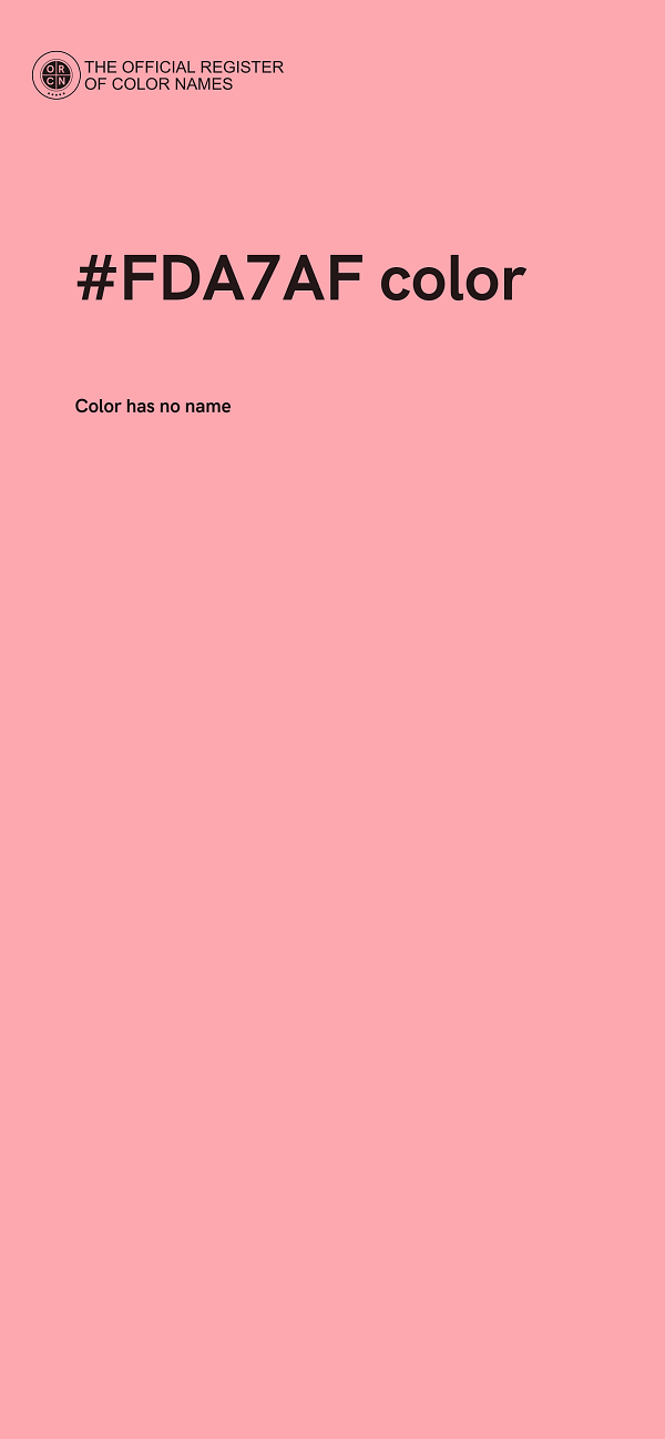 #FDA7AF color image