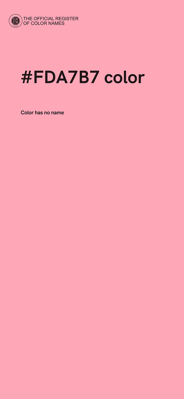 #FDA7B7 color image