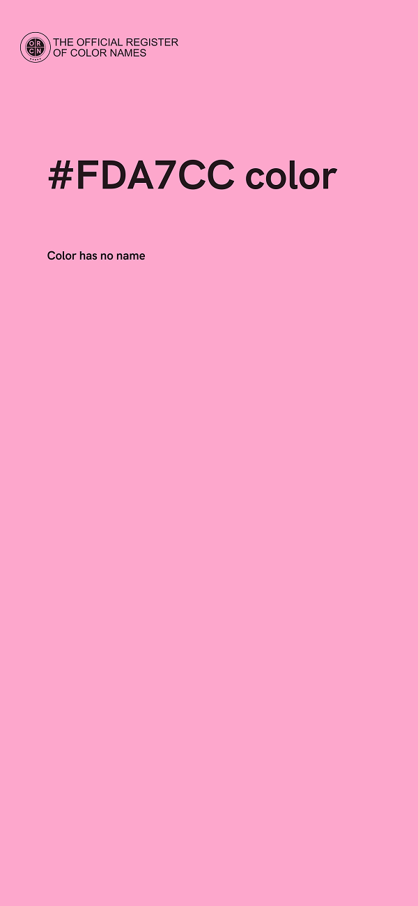 #FDA7CC color image