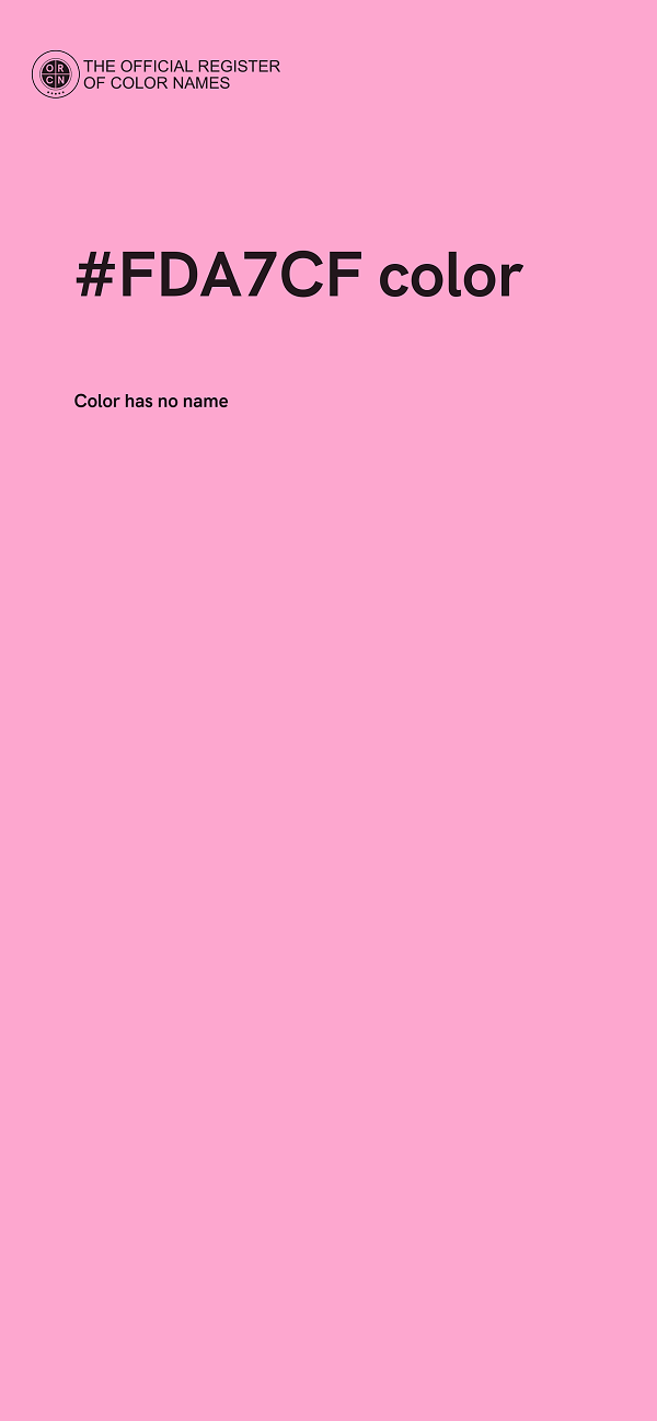 #FDA7CF color image