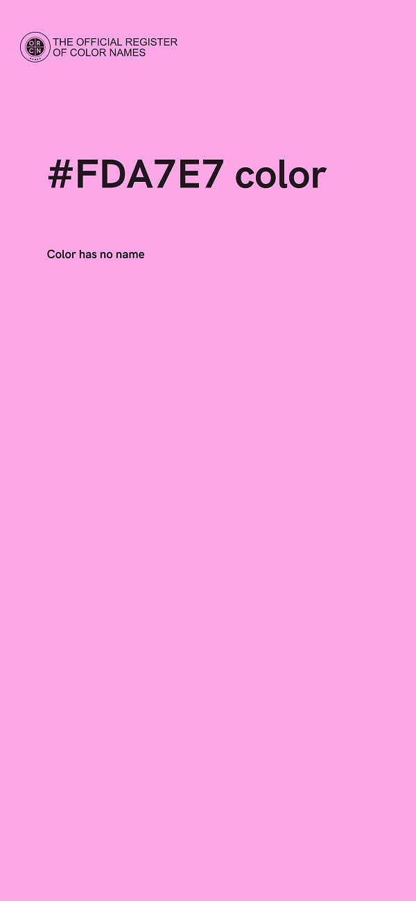 #FDA7E7 color image
