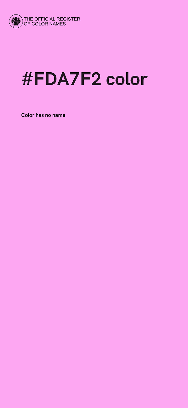 #FDA7F2 color image