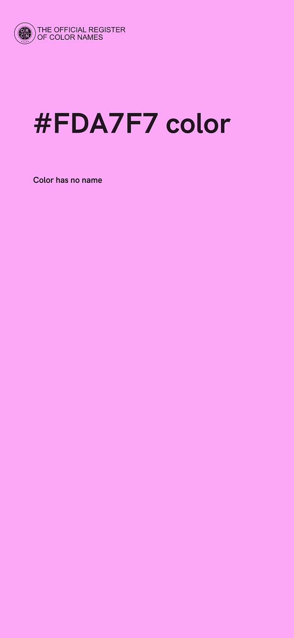 #FDA7F7 color image