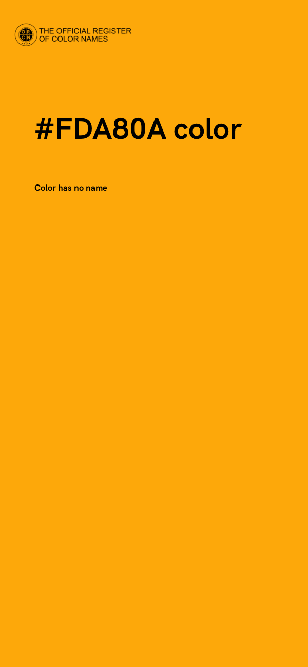 #FDA80A color image