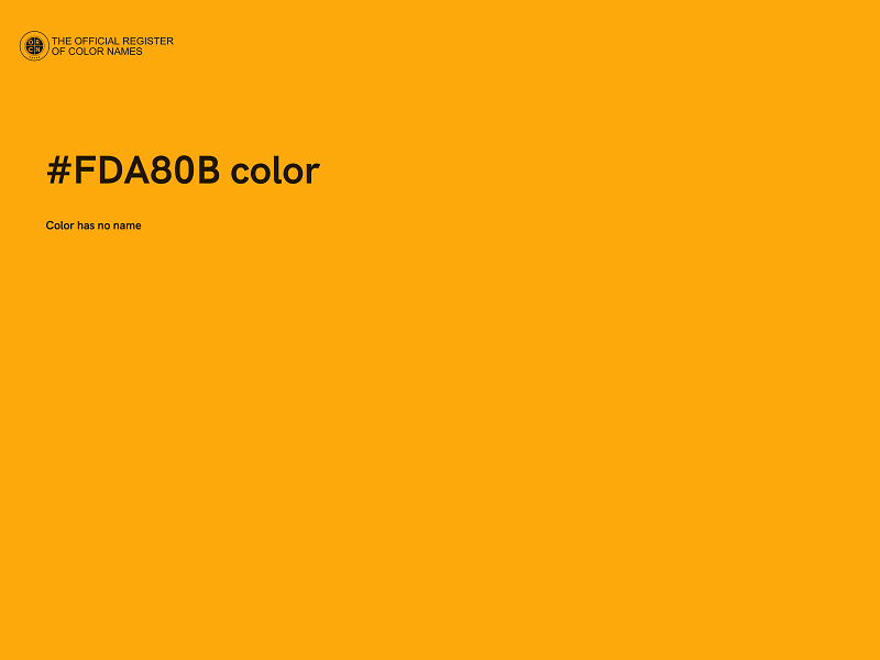 #FDA80B color image