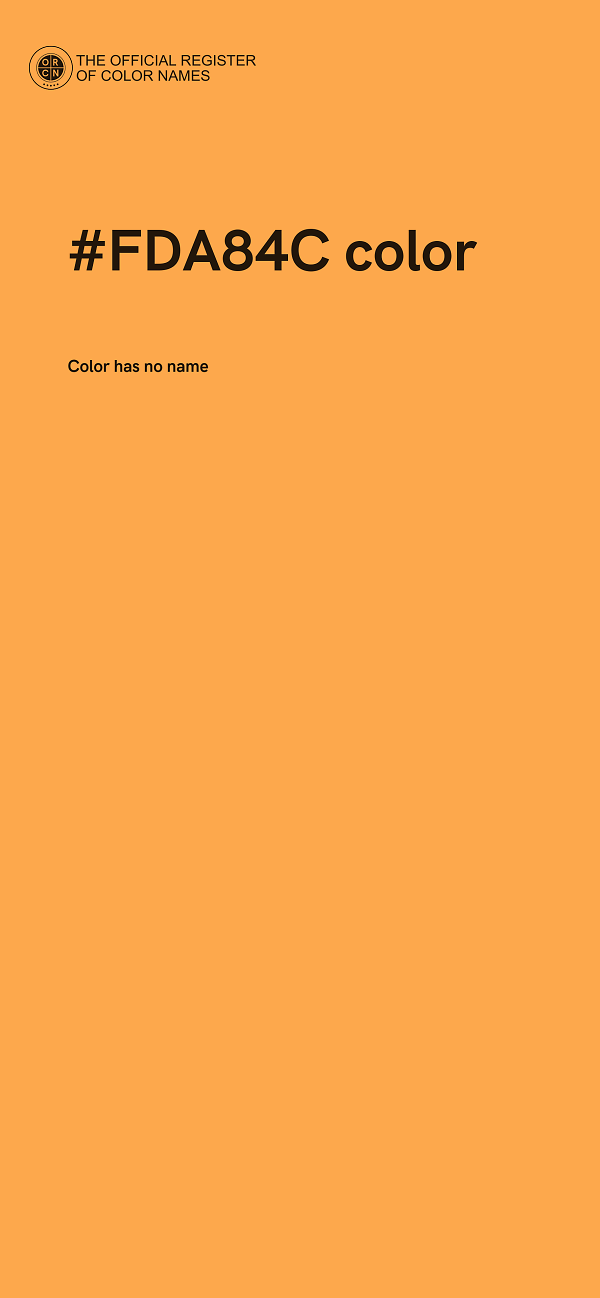 #FDA84C color image