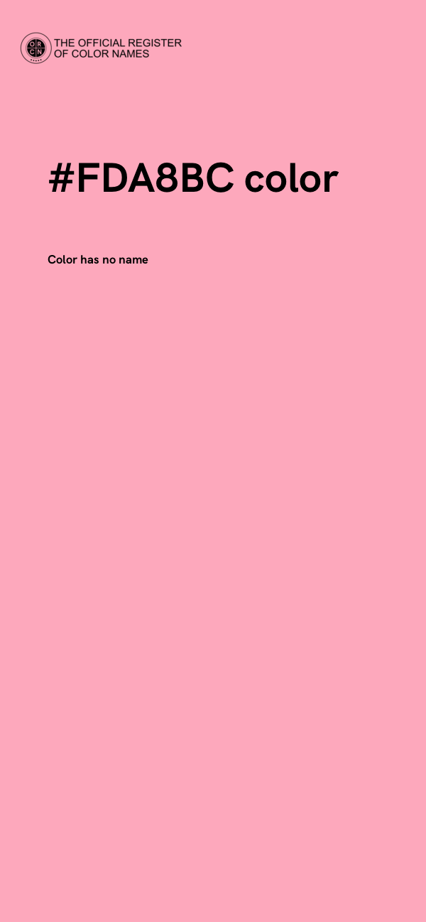 #FDA8BC color image