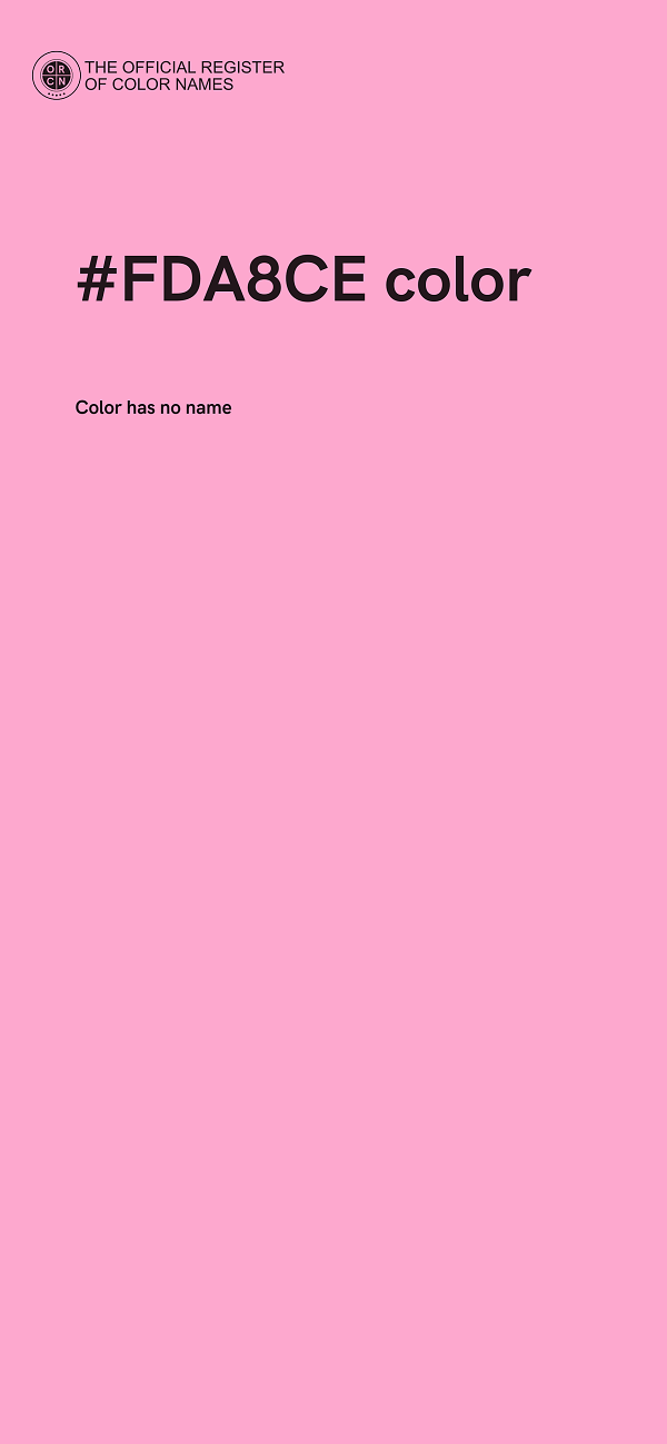 #FDA8CE color image