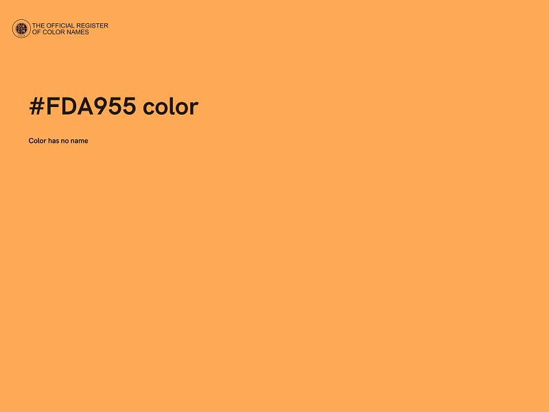 #FDA955 color image