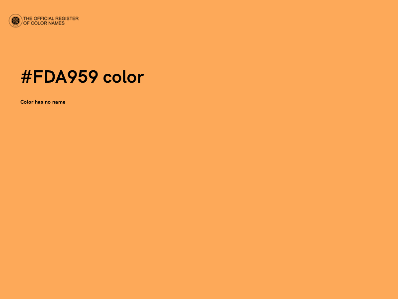 #FDA959 color image