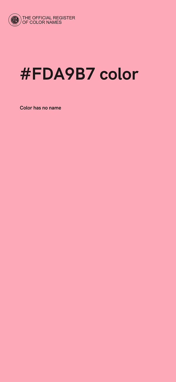#FDA9B7 color image