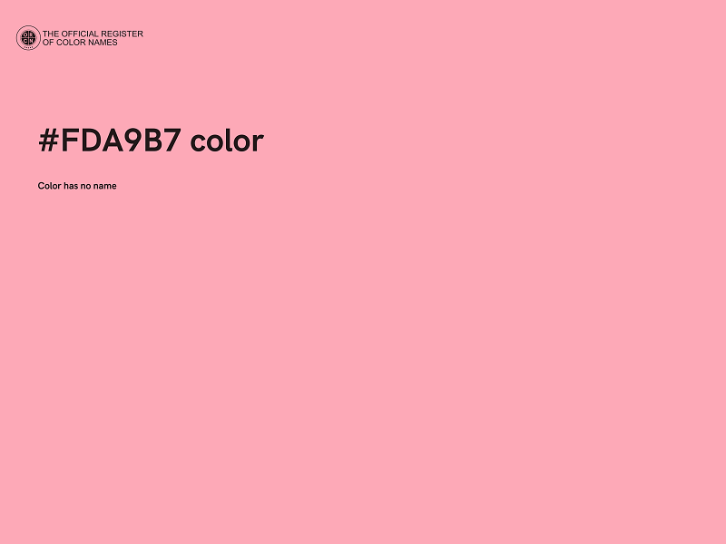 #FDA9B7 color image