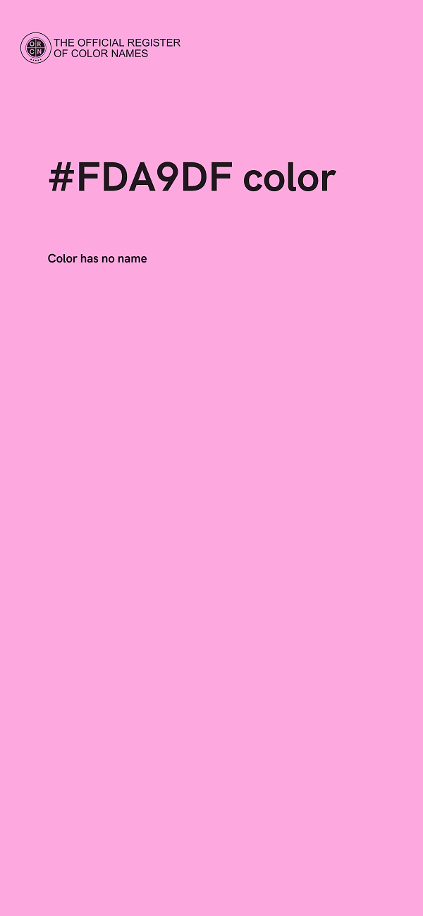 #FDA9DF color image