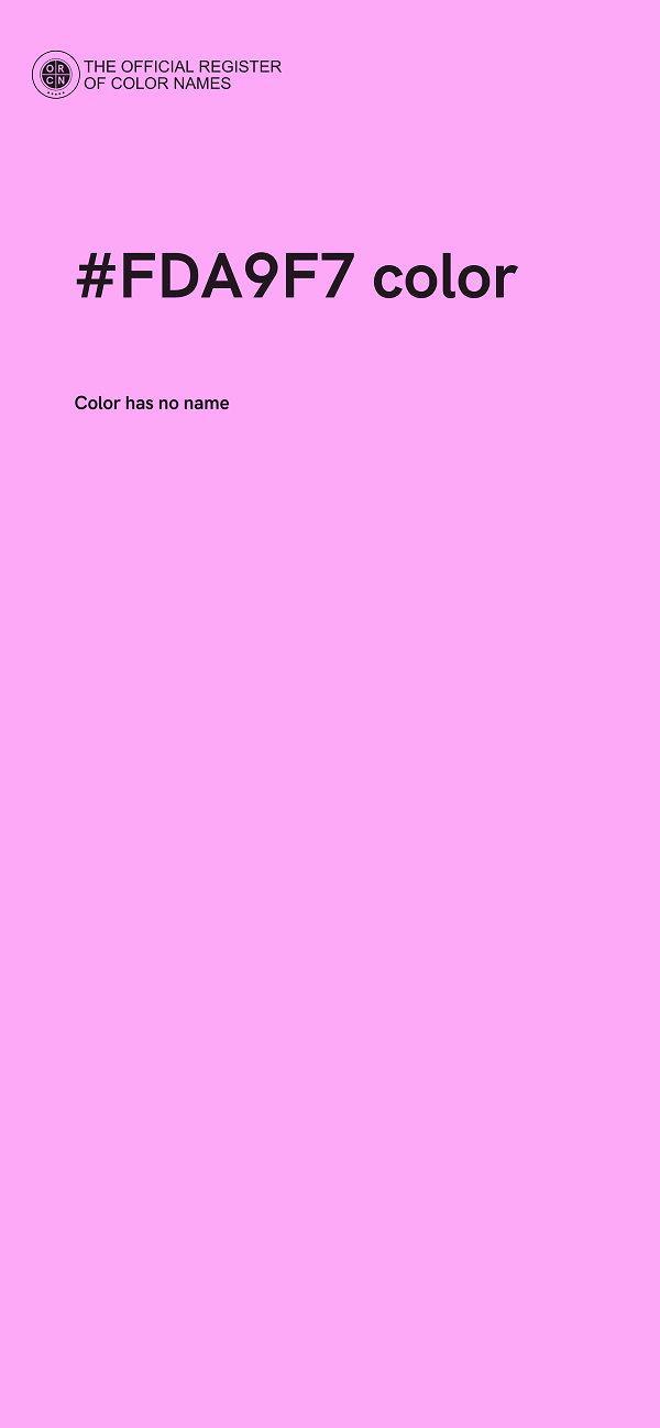 #FDA9F7 color image