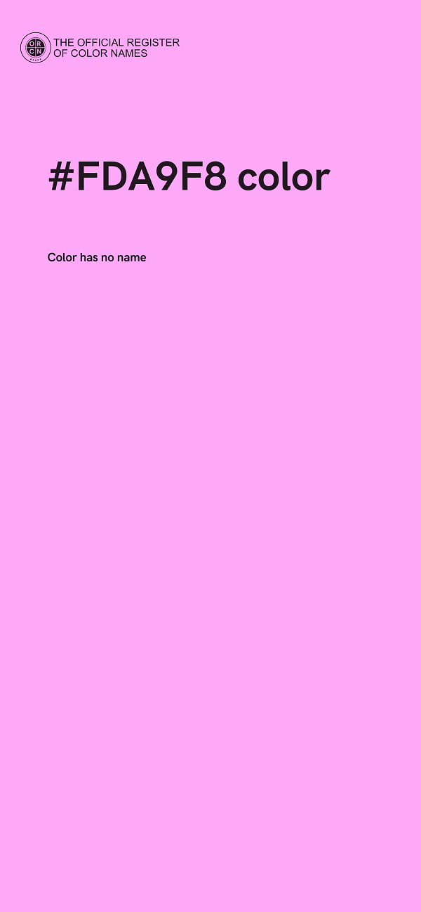 #FDA9F8 color image