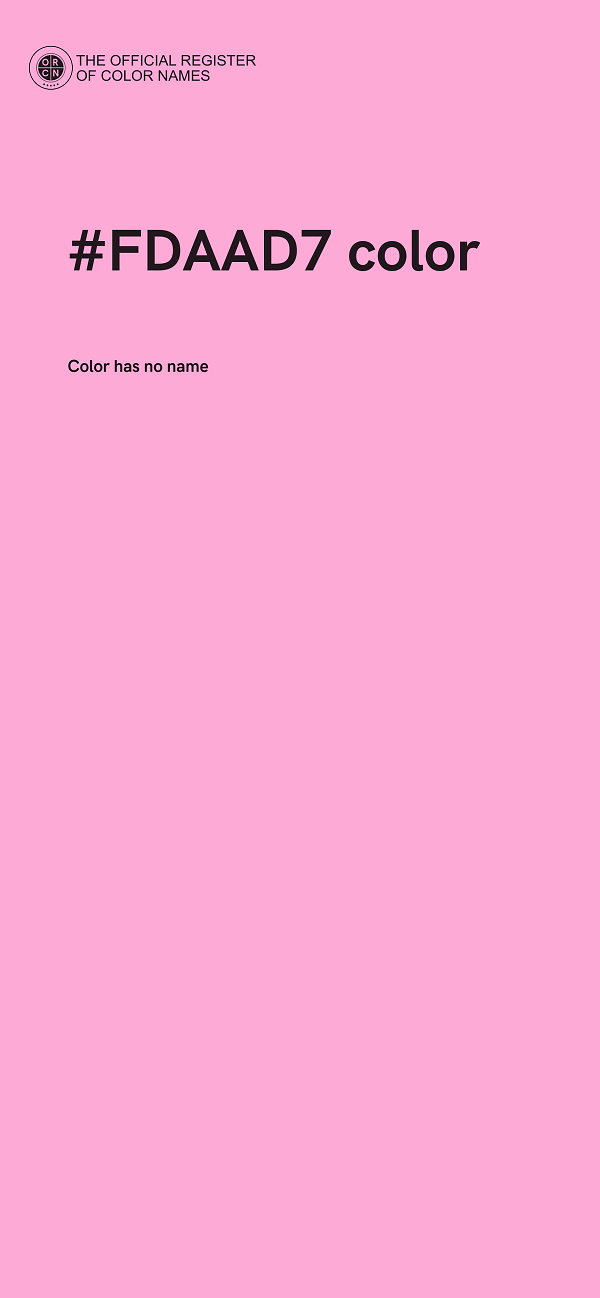 #FDAAD7 color image