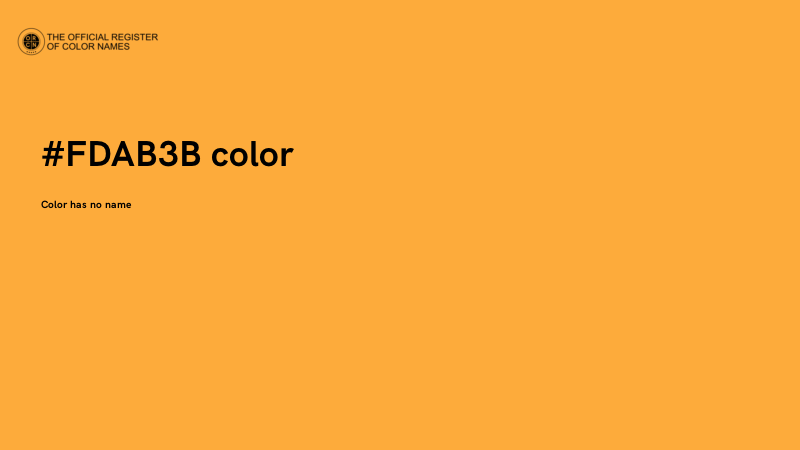 #FDAB3B color image