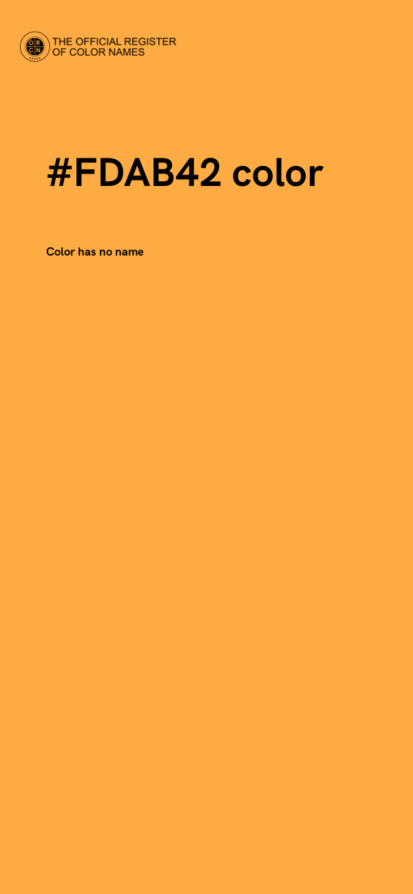 #FDAB42 color image