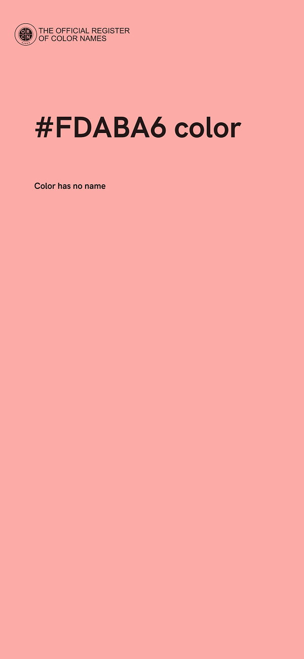 #FDABA6 color image