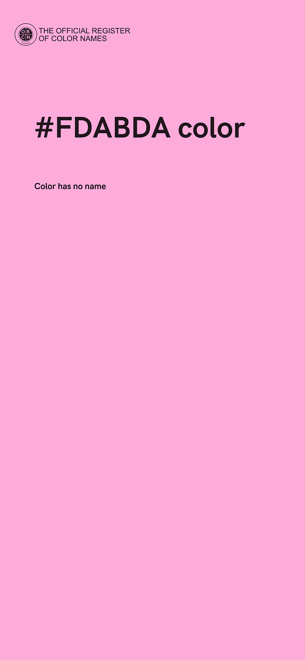 #FDABDA color image