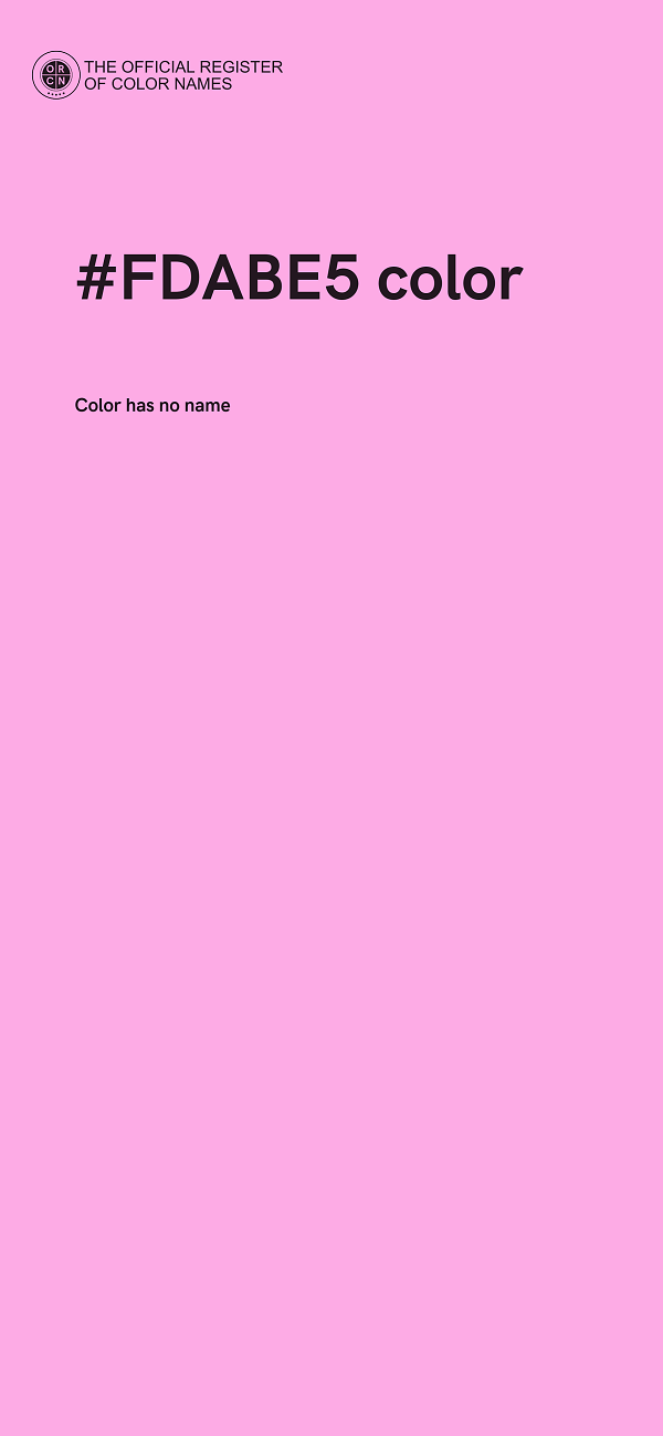 #FDABE5 color image