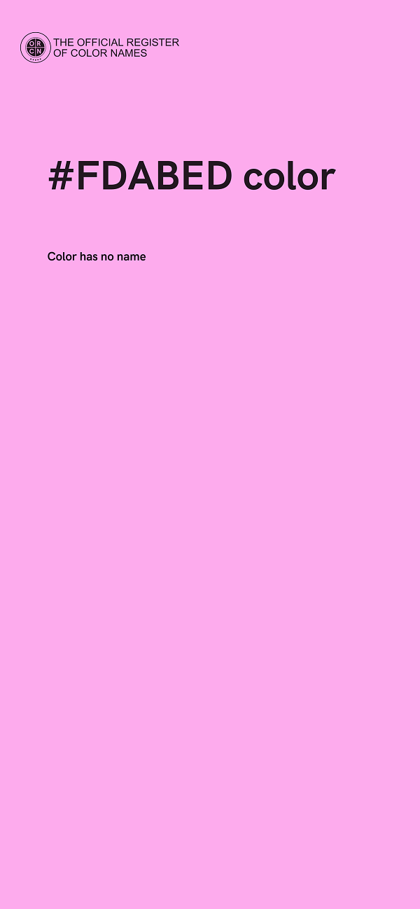 #FDABED color image