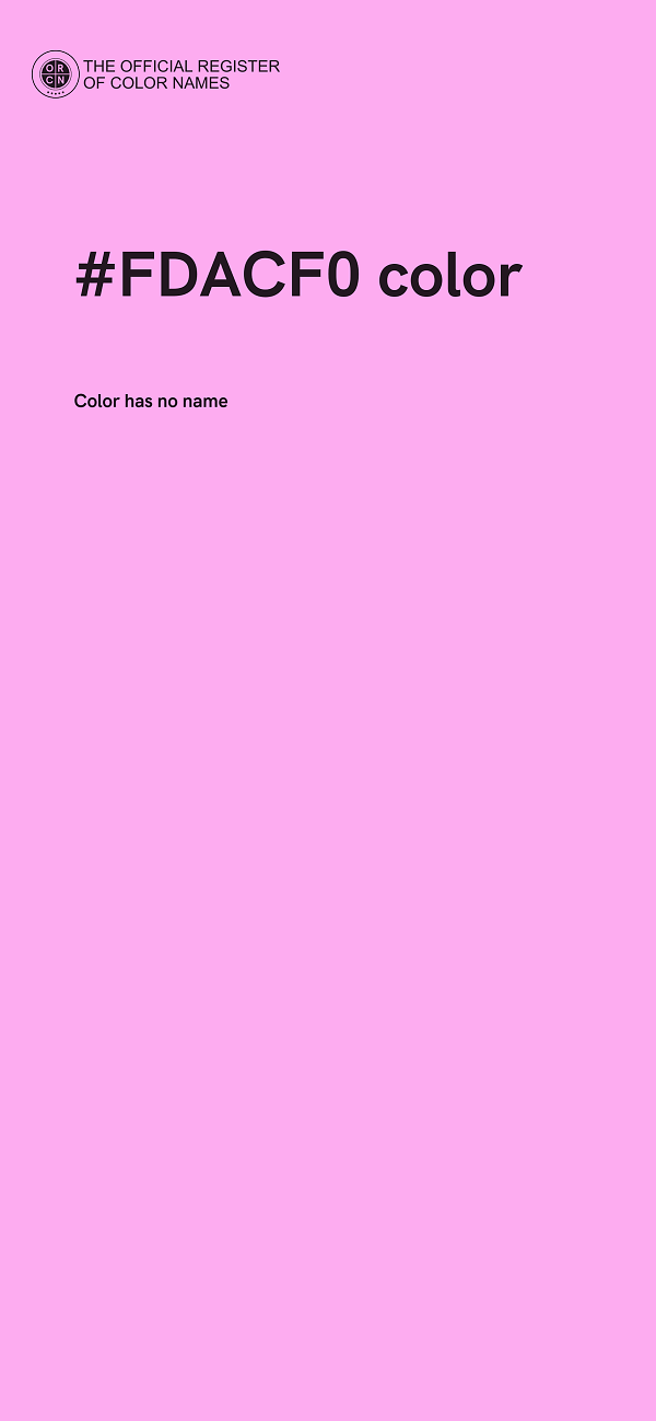 #FDACF0 color image